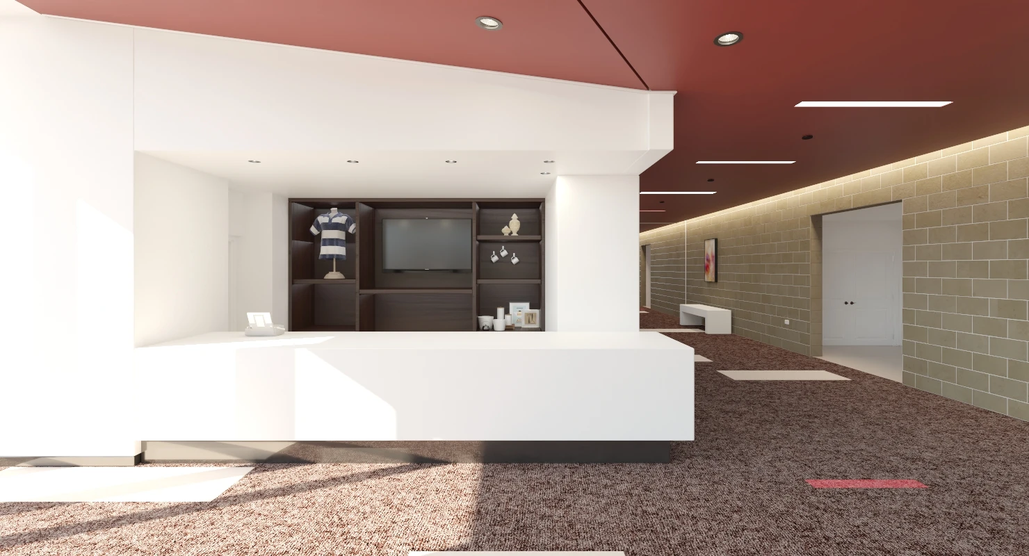 Hattiloo Theatre Lobby And Hallway Interior 3D Model_05